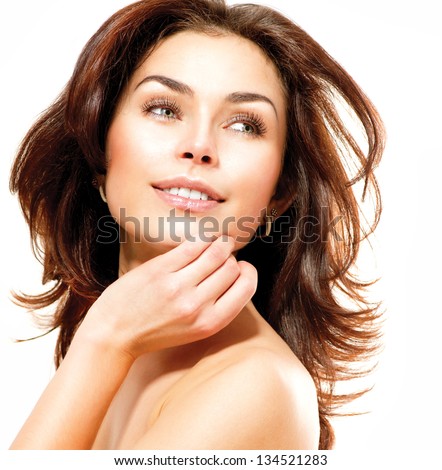 Beauty Woman Beautiful Young Female touching Her Skin Portrait isolated on White Background Healthcare Perfect Skin Beauty Face Beauty Woman Beautiful Young Female touching Her Skin Portrait isolated on White Background Healthcare Perfect Skin Beauty Face