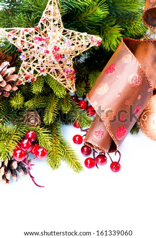 Christmas. Christmas Decoration Holiday Decorations Isolated on White Background