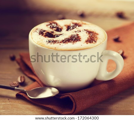 Cappuccino. Cup of Cappuccino Coffee