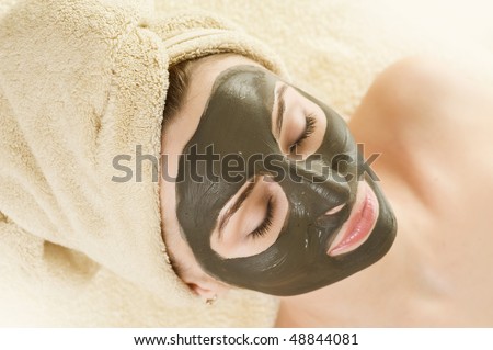 Spa.Mud Mask on the woman\'s face
