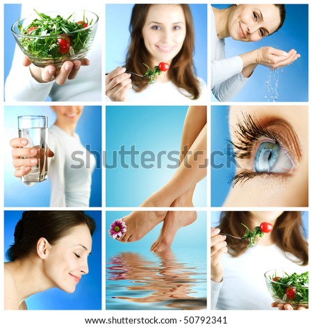stock photo Healthy Lifestyle Collage