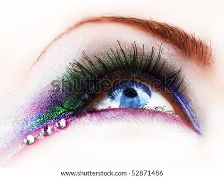 stock photo : Beautiful fashion eye makeup