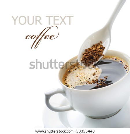 Instant Coffee Isolated on white