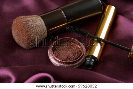 Make-up.Makeup accessories background