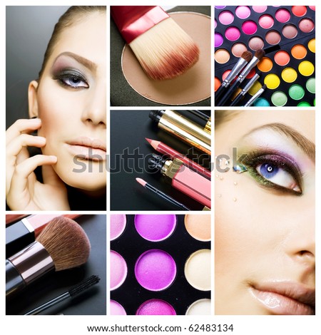 stock photo : Makeup.Beautiful Make-up collage