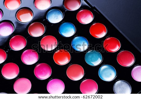 Make-up set.Professional multicolor eye shadow palette