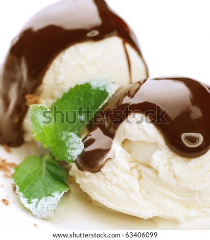 معلومات وفوائد عن الايس كريم Stock-photo-ice-cream-with-chocolate-topping-dessert-over-white-63406099