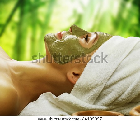 Woman in Spa.Mud Mask