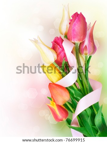Mothers Day spring flowers bouquet