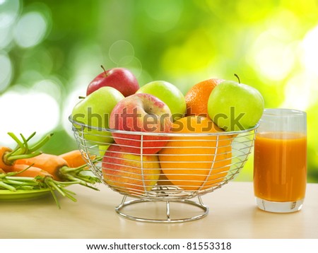 Healthy Food. Organic Fruits and Vegetables