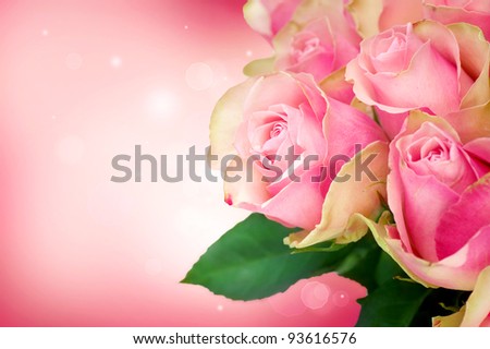Rose Flower Art Design.Wedding Card