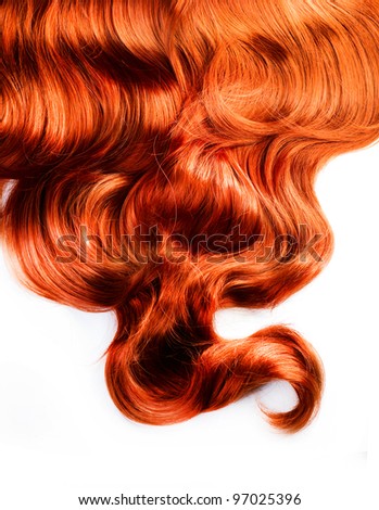 Red Hair isolated on white