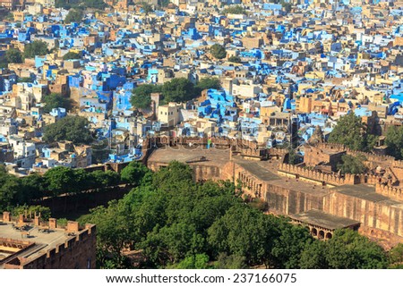Jodhpur , Blue City india.View from Mehrangarh fort