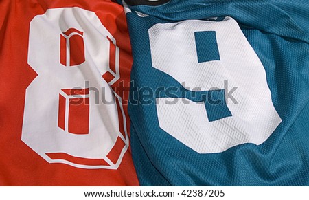 photo of the different team uniforms eight and nine
