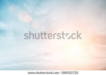 Sky cloud background. heaven medical flare lens nature summer abstract blur white light open view sunshine sunrise bokeh gradient pastel cyan peaceful outdoor beach soft time focus blue beautiful air