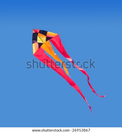 Red Orange Black Solo Kite