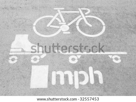 Bike Skate Sidewalk Speed Limit Sign