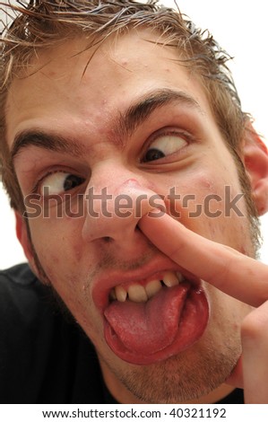http://image.shutterstock.com/display_pic_with_logo/196033/196033,1257487807,1/stock-photo-crazy-wacky-ugly-man-with-crooked-teeth-and-acne-and-veins-above-his-eyes-to-top-it-off-he-is-40321192.jpg