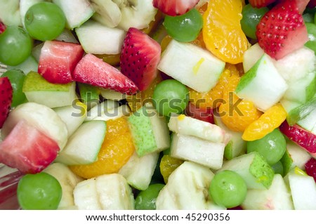 ... salad. This includes strawberries, grapes, tangerines,pears,ap ples