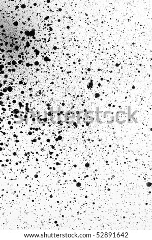 Black spray paint dots make a very fine grungy background.