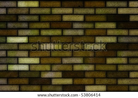 Clean dark yellow brick wall background texture. This makes a great background