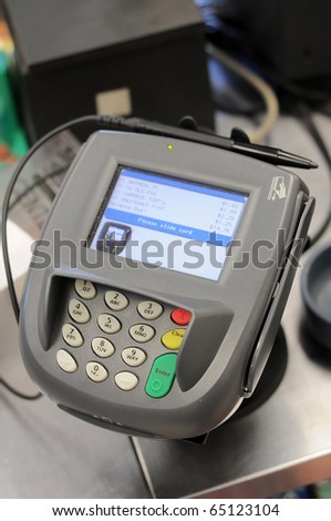 credit card machine. stock photo : A credit card
