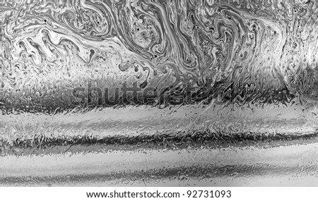 Maco closeup black and white shot of soap bubble film