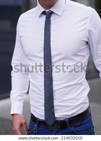 Man with shirt and tie