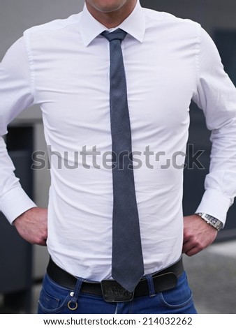 Man with shirt and tie