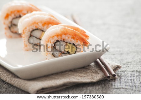 Japanese Sushi -- Sweet Shrimp Roll