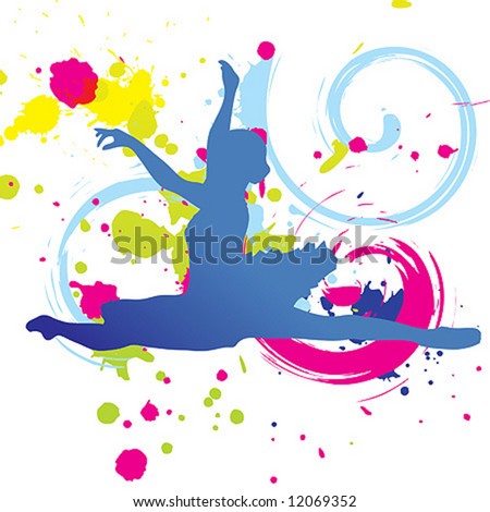 Colorful Dance Graphic (vector)