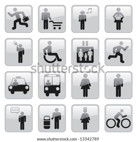 stock photos people. stock vector : people icons
