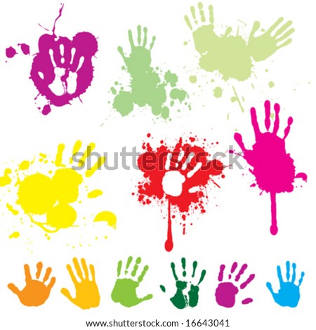 Cartoon Baby Handprints