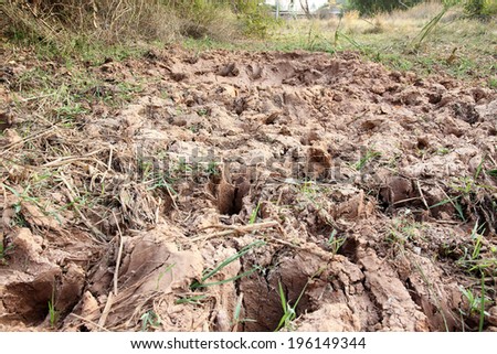 Mud texture or wet brown soil as natural organic clay