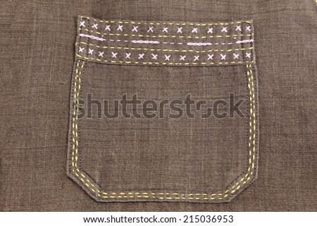 Thai woven fabric and Hand Embroidery  pattern