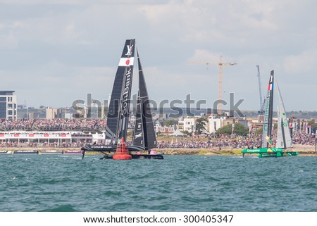 PORTSMOUTH, UK JULY 25, 2015: First qualifying event that will count towards the 2017 America\'s Cup Challenger Series, the winner will take on Oracle in the 2017 America\'s Cup