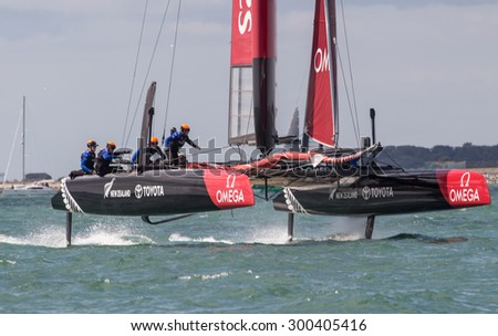PORTSMOUTH, UK JULY 25, 2015: First qualifying event that will count towards the 2017 America's Cup Challenger Series, the winner will take on Oracle in the 2017 America's Cup