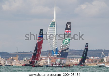 PORTSMOUTH, UK JULY 25, 2015: First qualifying event that will count towards the 2017 America's Cup Challenger Series, the winner will take on Oracle in the 2017 America's Cup