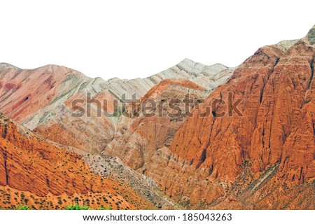 Unusual Tien Shan mountains isolated