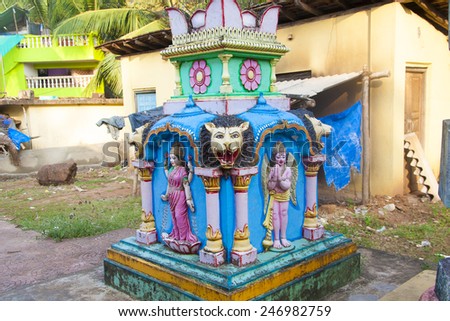 Sculpture of Hindu gods.