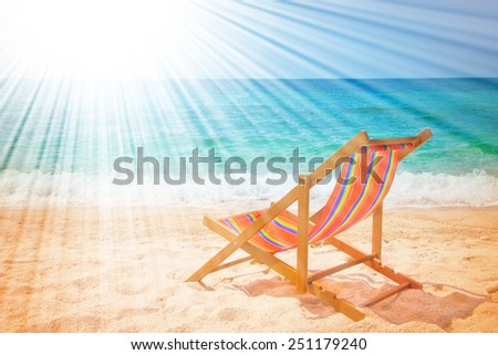 Lounge chair n the beach