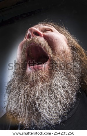 Bearded old man in the image of God