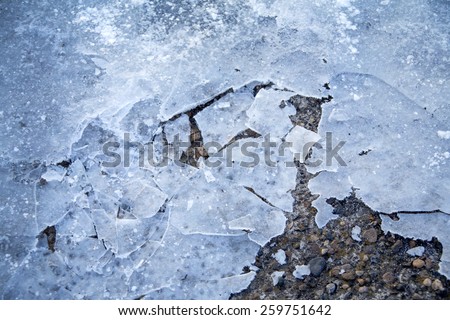 Spring, ice shards