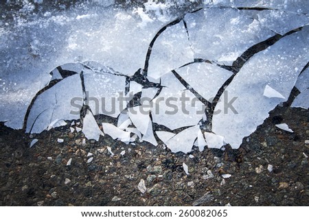 Spring, ice shards
