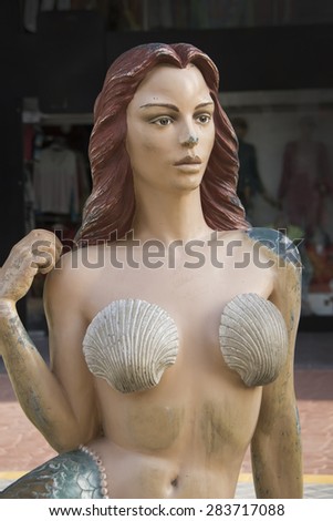 Sculpture of mermaid