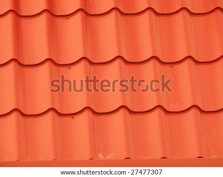abstract pattern of red roof tiles