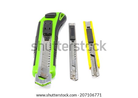 Cutter blade on a white background
