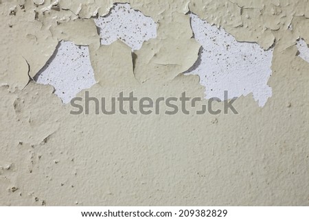 Old paint peeling off the walls