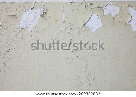 Old paint peeling off the walls
