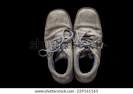 Pair of gray Suede Leather Shoes
